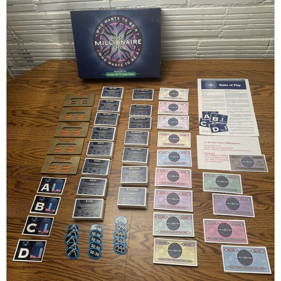 “WHO WANTS TO BE A MILLIONAIRE” 2000 Pressman FunFAMILY BOARD GAME 100% - Picture 6 of 14